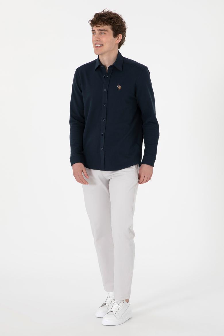 Erkek Lacivert Örme Gömlek - 50300402017