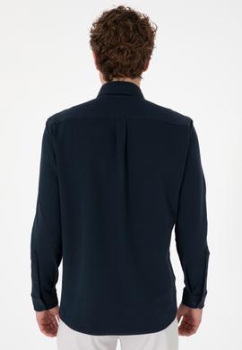 Erkek Lacivert Örme Gömlek - 50300402017