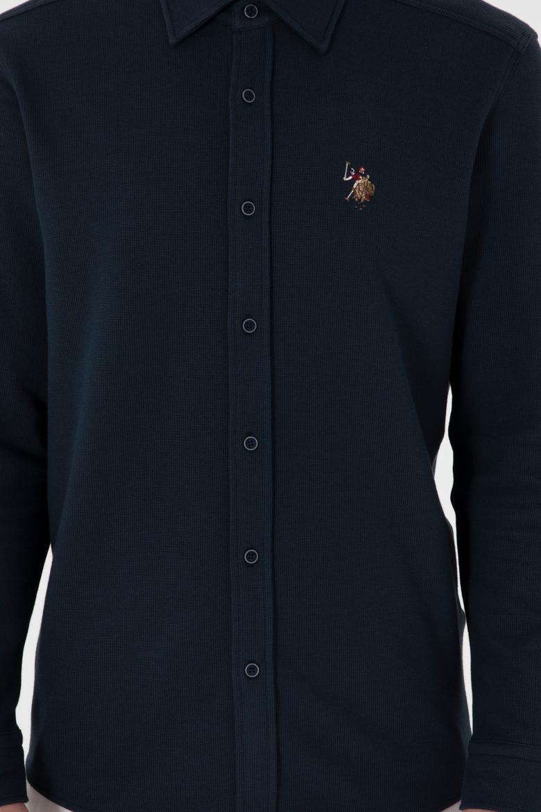 Erkek Lacivert Örme Gömlek - 50300402017