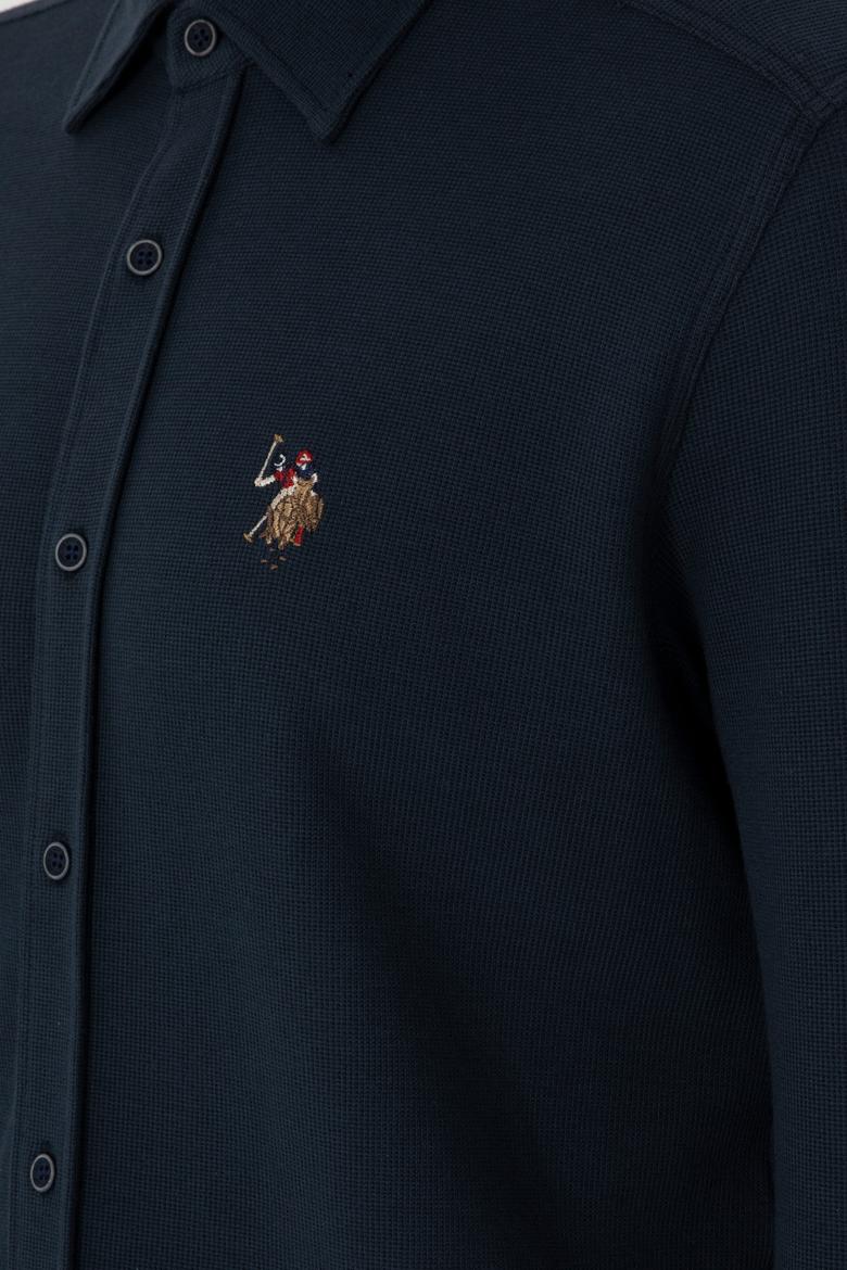 Erkek Lacivert Örme Gömlek - 50300402017