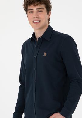 Erkek Lacivert Örme Gömlek - 50300402017