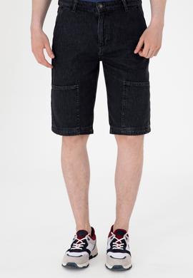Erkek Siyah Jean Şort - 50304379003