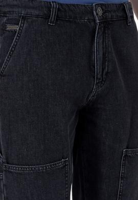 Erkek Siyah Jean Şort - 50304379003