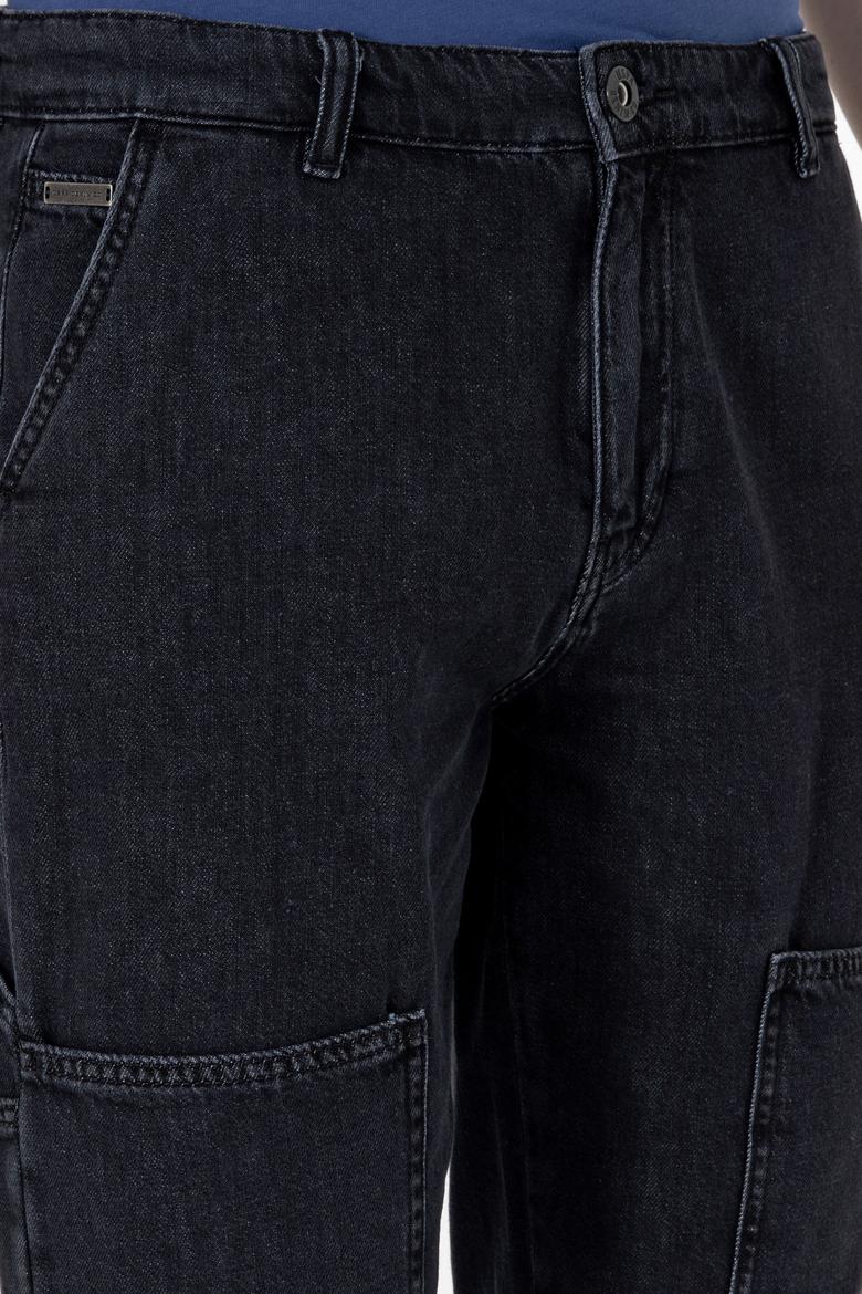 Erkek Siyah Jean Şort - 50304379003