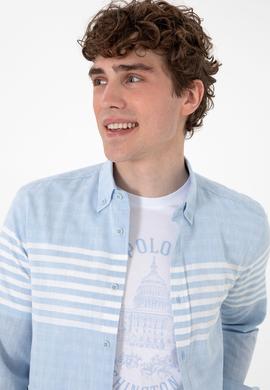 Erkek Açık Mavi Uzun Kollu Gömlek - 50300013007