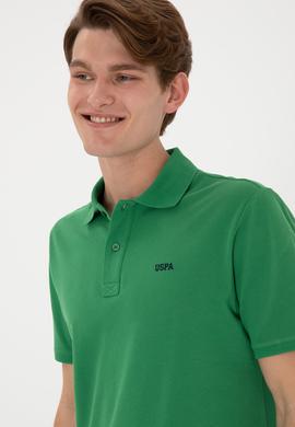 Erkek Regular Fit Polo Yaka Yeşil Basic Tişört - 50306007098