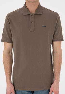 Erkek Regular Fit Polo Yaka Vizon Basic Tişört - 50306007367