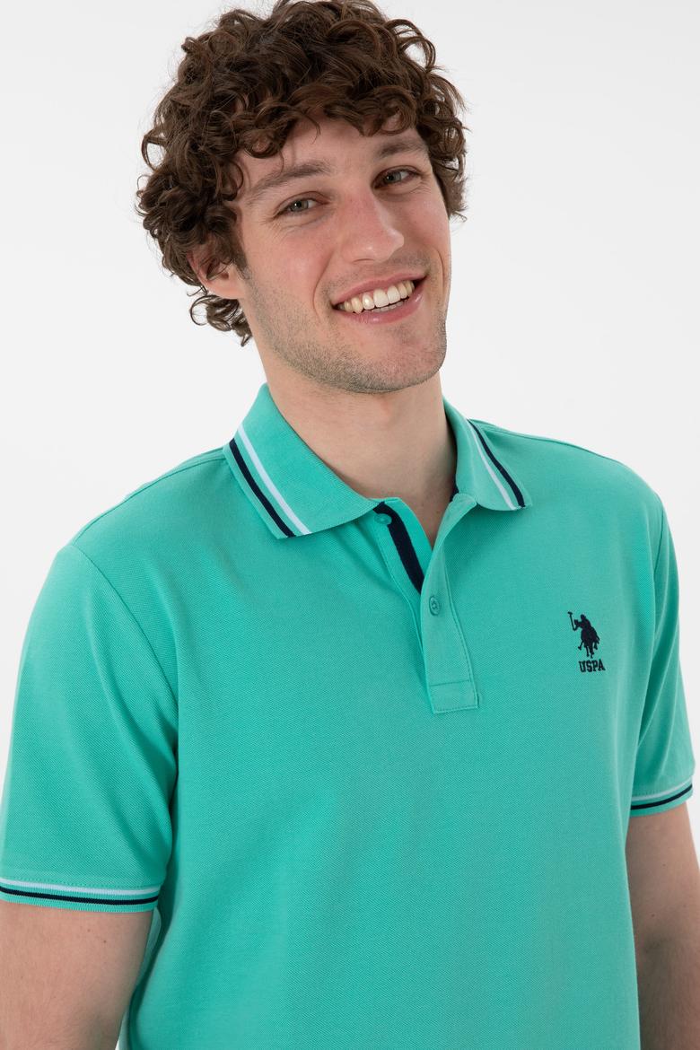 Erkek Regular Fit Polo Yaka Mint Basic Tişört - 50306011078
