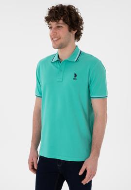 Erkek Regular Fit Polo Yaka Mint Basic Tişört - 50306011078
