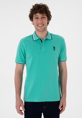 Erkek Regular Fit Polo Yaka Mint Basic Tişört - 50306011078