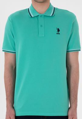 Erkek Regular Fit Polo Yaka Mint Basic Tişört - 50306011078
