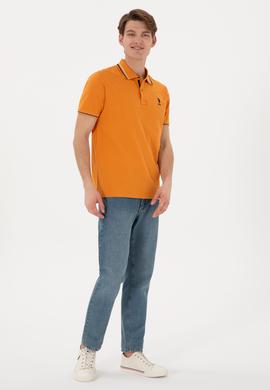 Erkek Regular Fit Polo Yaka Kiremit Basic Tişört - 50306011108