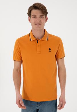 Erkek Regular Fit Polo Yaka Kiremit Basic Tişört - 50306011108