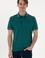Erkek Regular Fit Polo Yaka Koyu Yeşil Basic Tişört