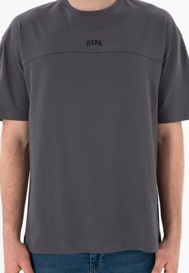 Erkek Comfort Fit Bisiklet Yaka Antrasit Tişört - 50306017070