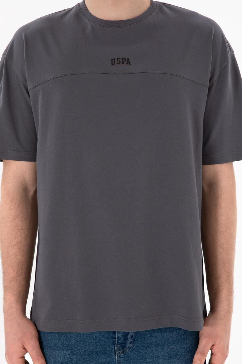 Erkek Comfort Fit Bisiklet Yaka Antrasit Tişört