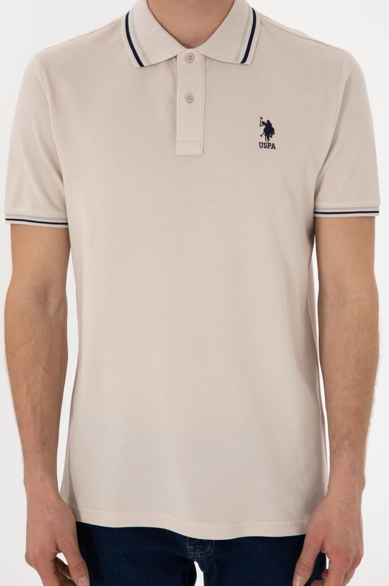 Erkek Regular Fit Polo Yaka Taş Basic Tişört