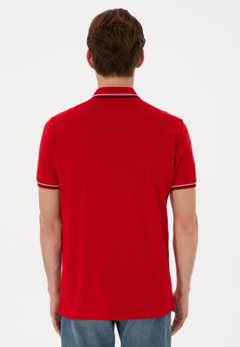 Erkek Regular Fit Polo Yaka Kırmızı Basic Tişört - 50306011138