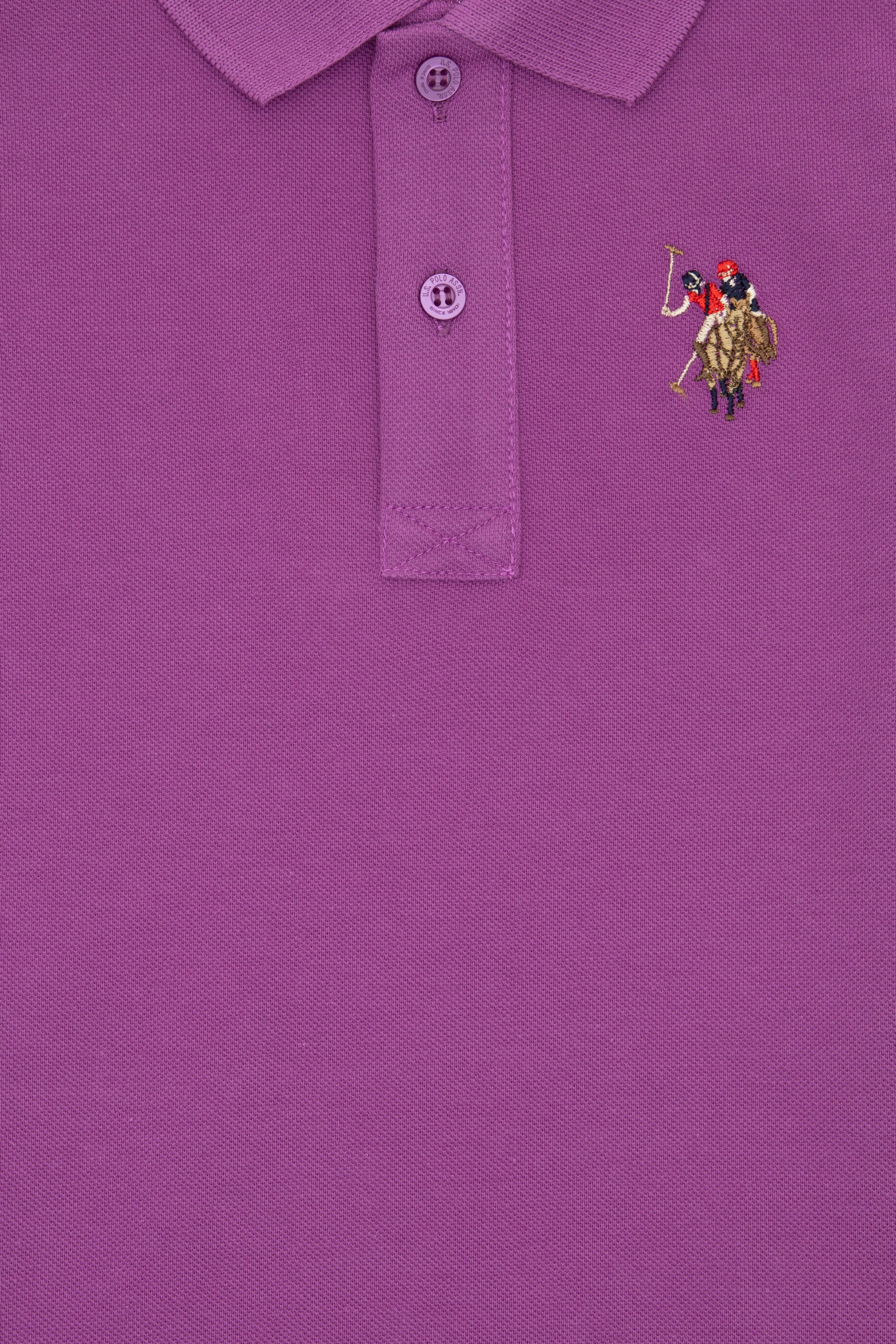 Erkek Çocuk Menekşe Basic Polo Yaka Tişört - Image 3