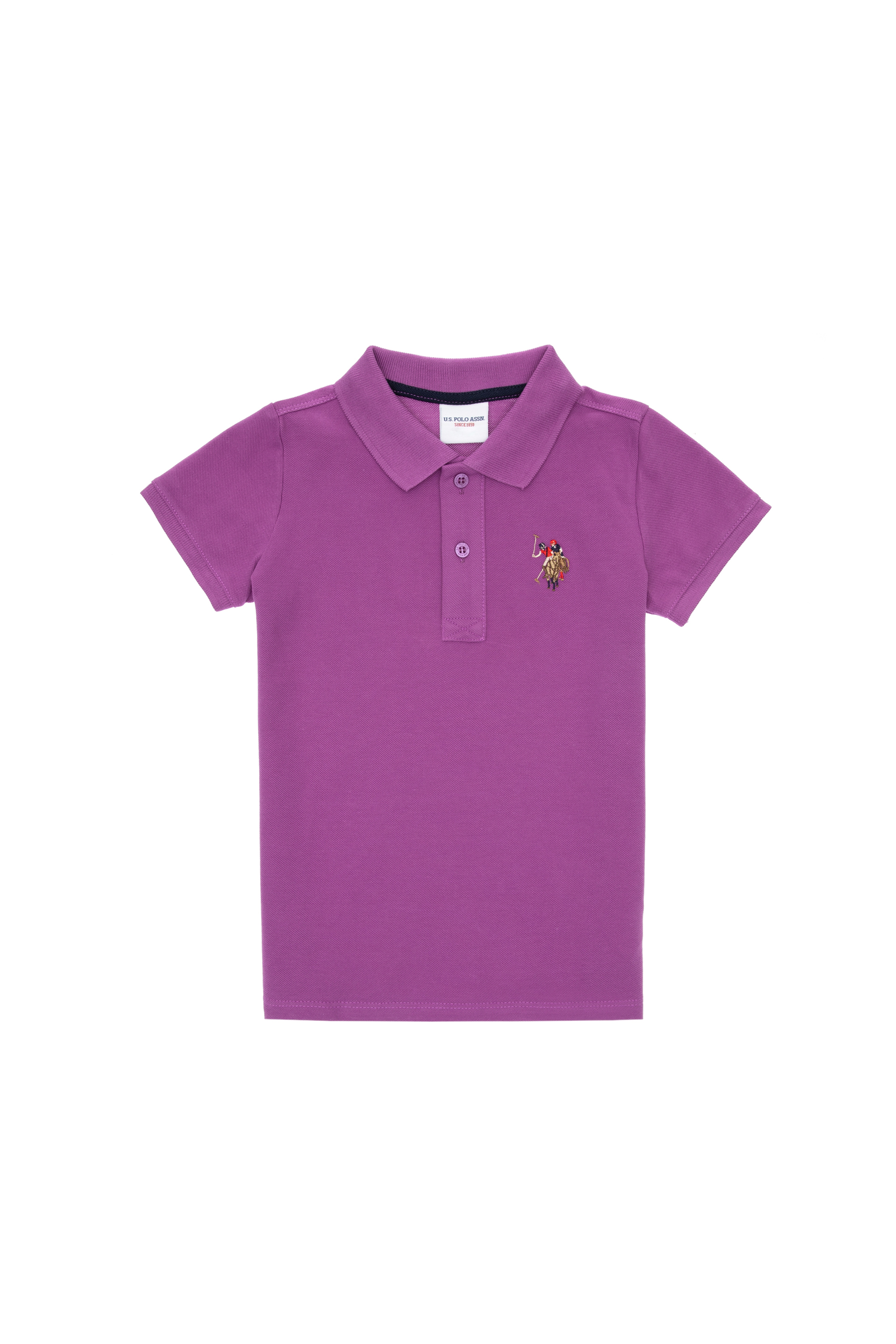 Erkek Çocuk Menekşe Basic Polo Yaka Tişört - Image 1