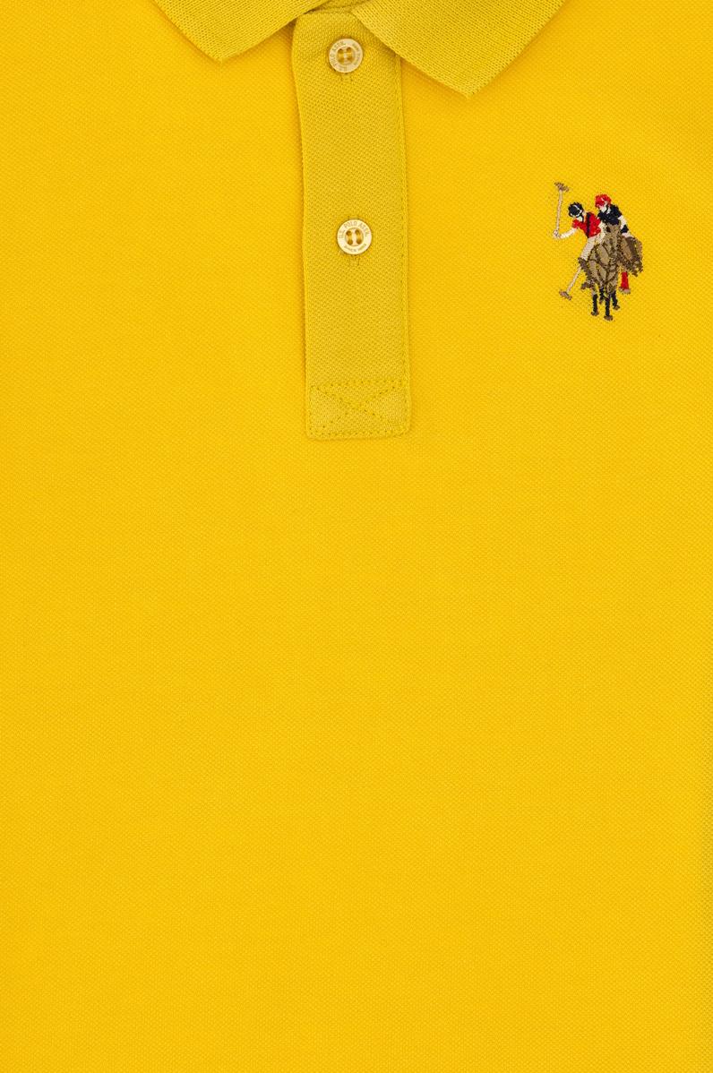 Erkek Çocuk Sarı Basic Polo Yaka Tişört