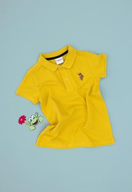 Erkek Çocuk Sarı Basic Polo Yaka Tişört - 50306484132