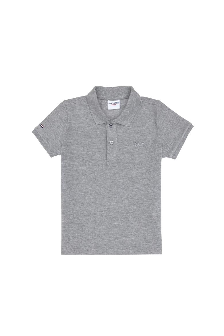 Erkek Çocuk Gri Melanj Basic Tişört