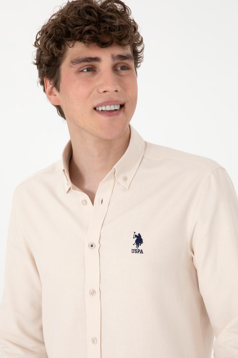 Erkek Taş Uzun Kollu Basic Gömlek - 50295897074