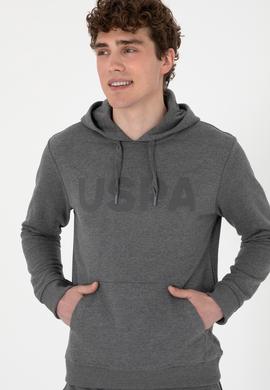 Erkek Antrasit Melanj Basic Sweatshirt - 50289056031