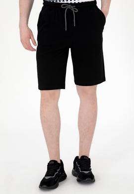 Erkek Siyah Örme Şort - 50298038049