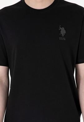 Erkek Comfort Fit Bisiklet Yaka Siyah Tişört - 50305873026