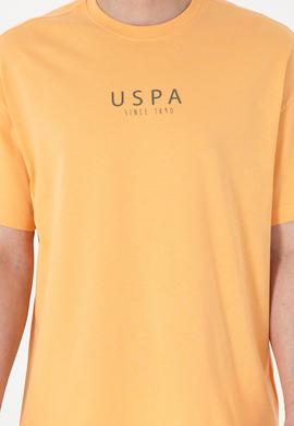 Erkek Oversize Fit Bisiklet Yaka Turuncu Tişört - 50299543026