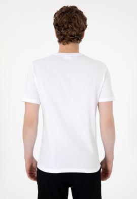 Erkek Regular Fit Bisiklet Yaka Beyaz Tişört - 50300264007