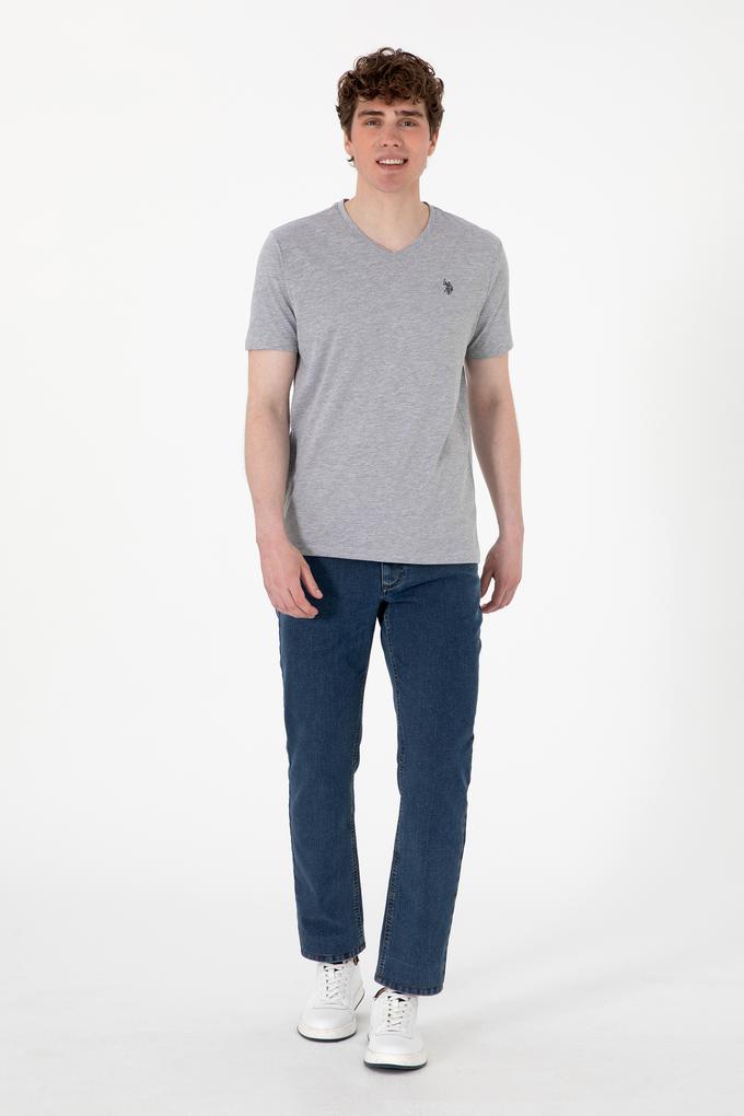 Erkek Mavi Straight Jean Pantolon