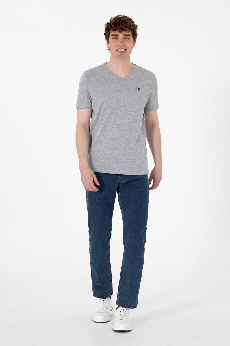 Erkek Mavi Straight Jean Pantolon