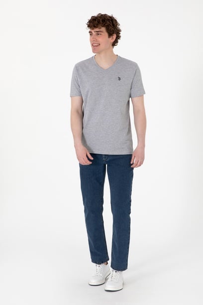 Erkek Mavi Straight Jean Pantolon