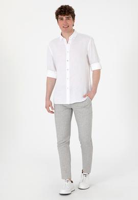 Erkek Açık Gri Kanvas Pantolon - 50300400101