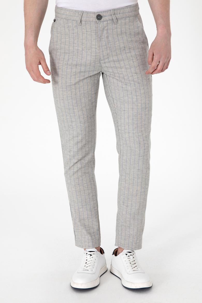 Erkek Açık Gri Kanvas Pantolon - 50300400101