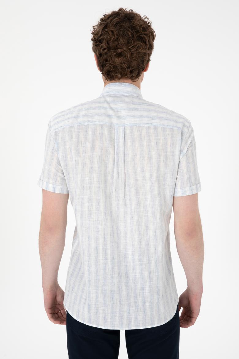 Erkek Açık Mavi Kısa Kollu Gömlek - 50299600009