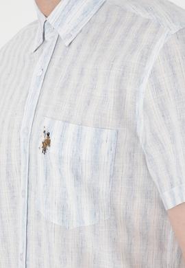 Erkek Açık Mavi Kısa Kollu Gömlek - 50299600009