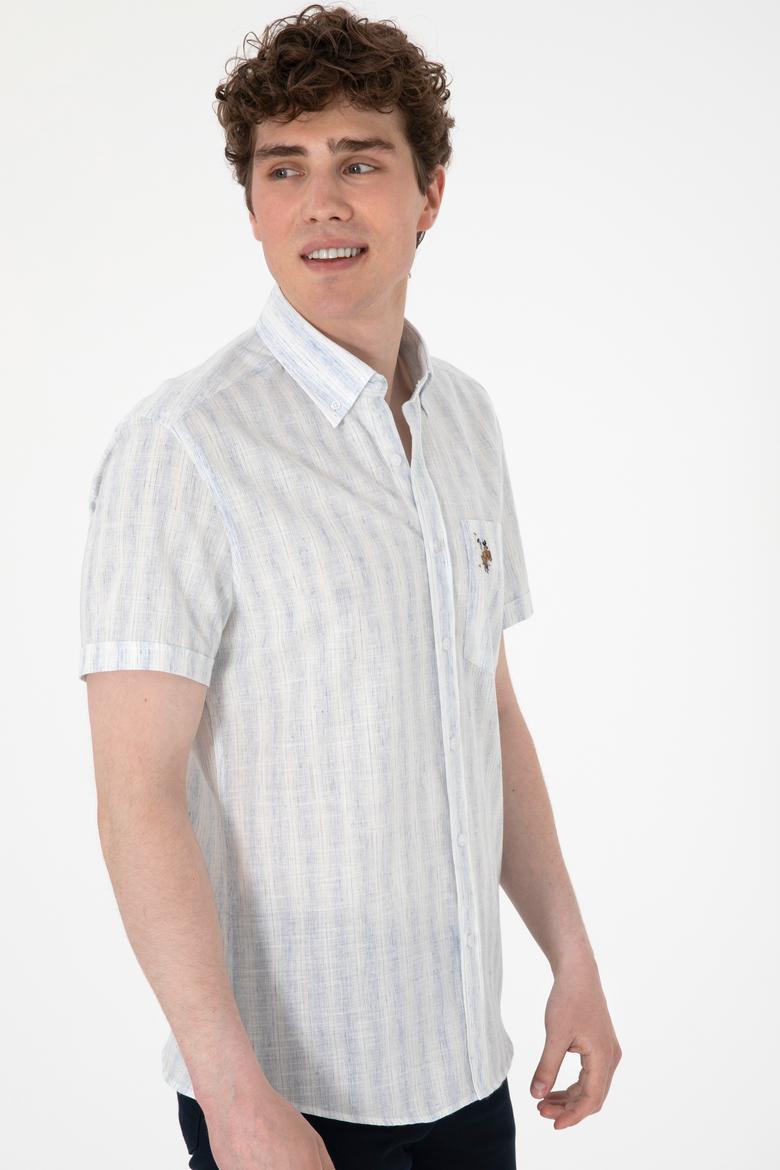 Erkek Açık Mavi Kısa Kollu Gömlek - 50299600009