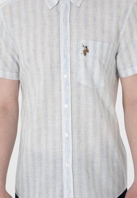 Erkek Açık Mavi Kısa Kollu Gömlek - 50299600009