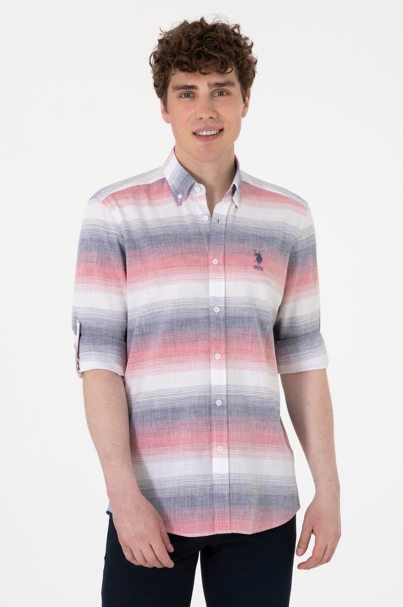 Erkek Kırmızı Uzun Kollu Gömlek