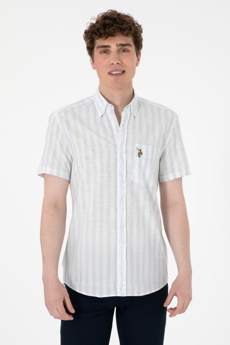 Erkek Açık Mavi Kısa Kollu Gömlek