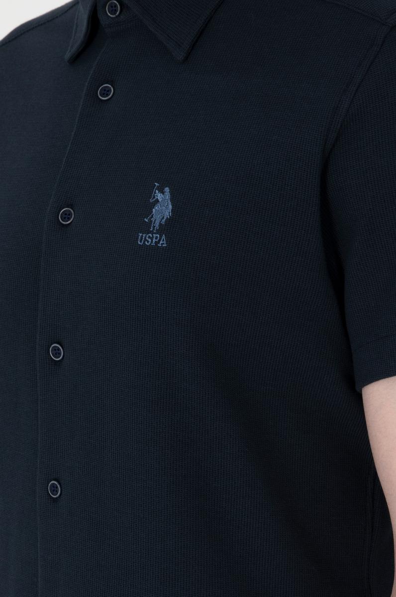 Erkek Lacivert Örme Gömlek