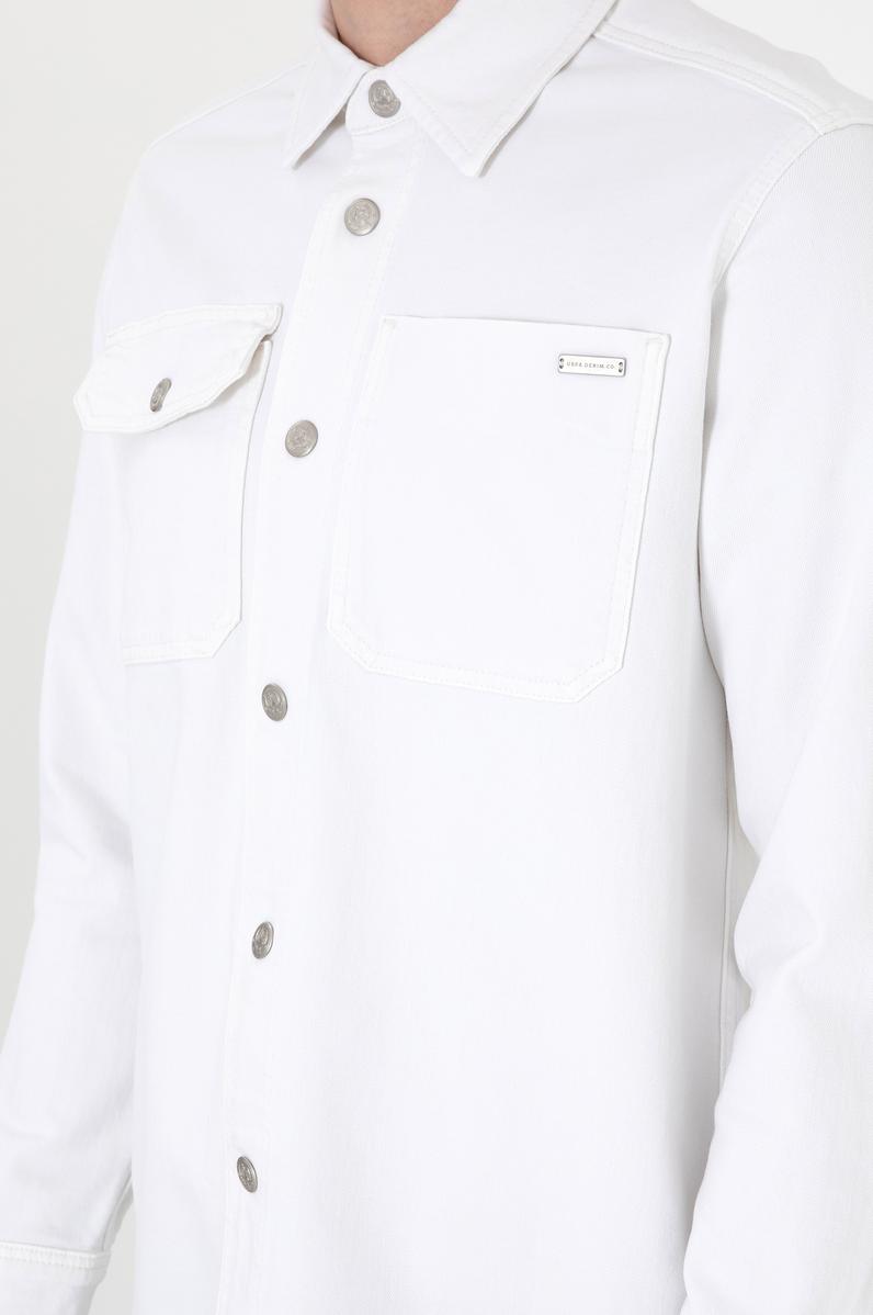 Erkek Ekru Jean Gömlek