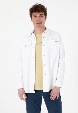 Erkek Ekru Jean Gömlek - 50304381003