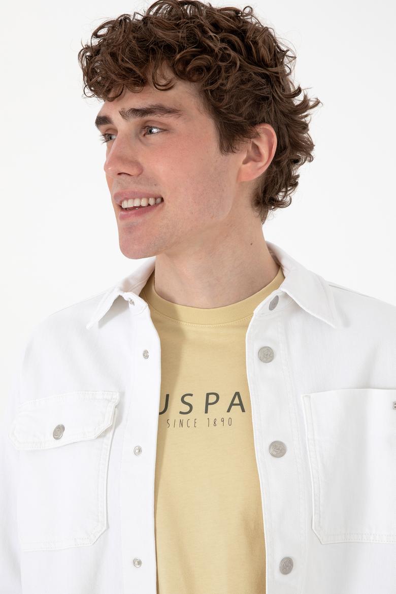 Erkek Ekru Jean Gömlek - 50304381003