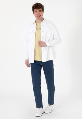 Erkek Ekru Jean Gömlek - 50304381003