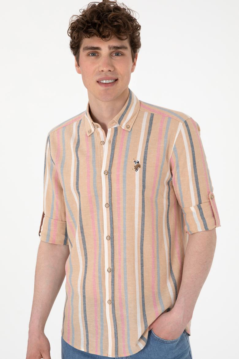 Erkek Turuncu Uzun Kollu Gömlek - 50299588009